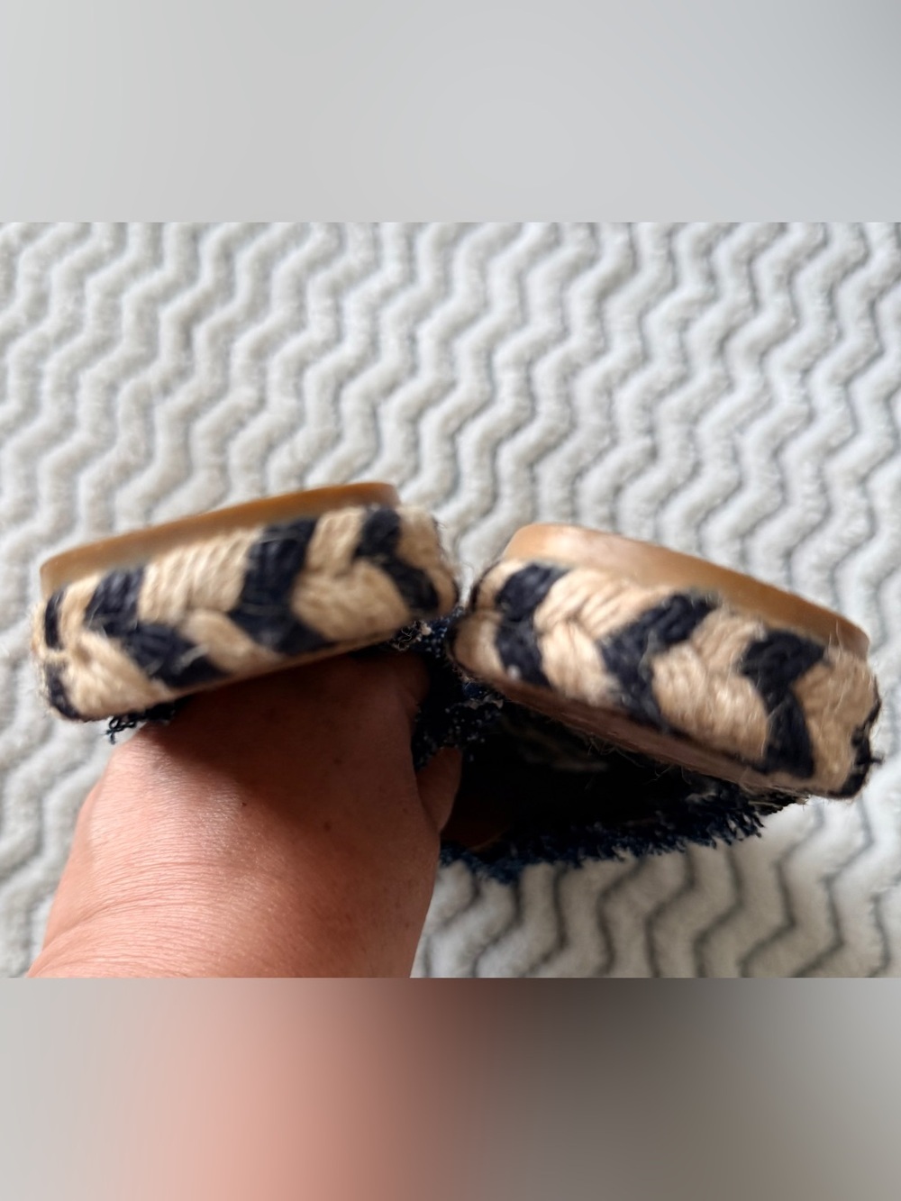 Castañer Palmera Blue Distressed Denim Slide On Flat Sandals Sz EU 40/(US 9) - Picture 7 of 9